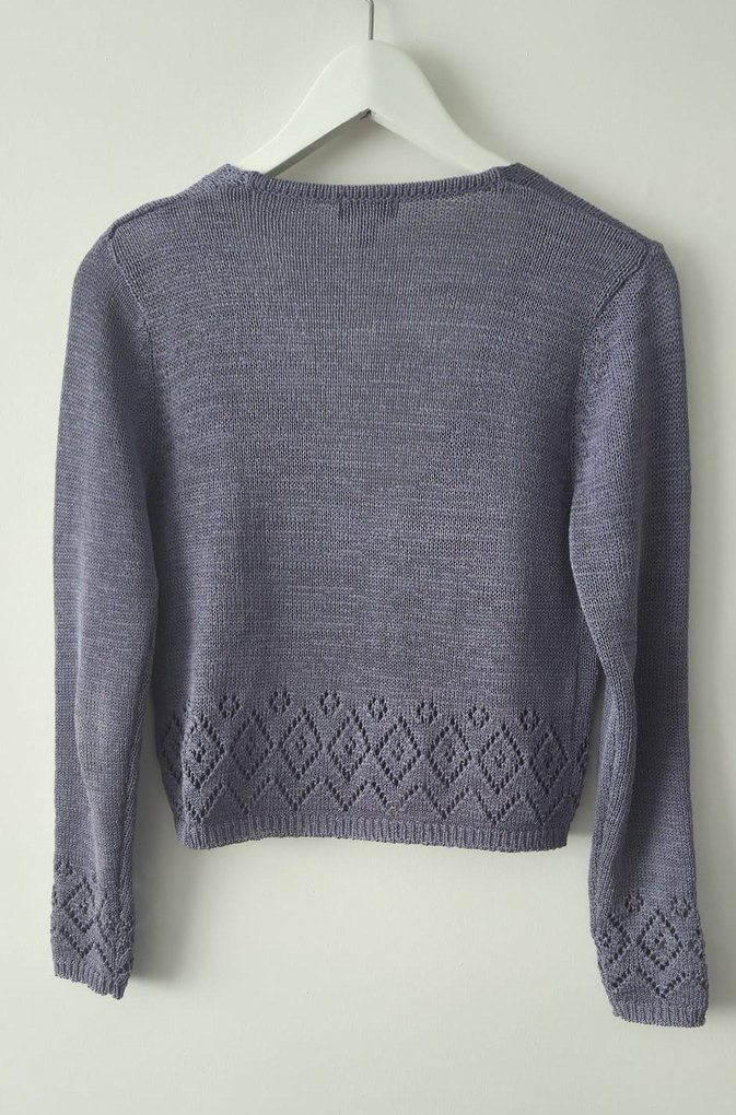 Mango Lila Ajurlu Crop Hırka S-M Beden - Görsel 3