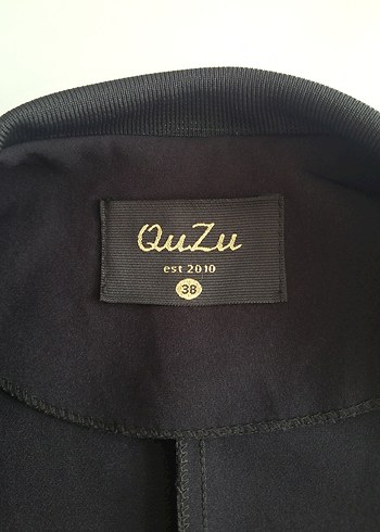 Quzu Siyah Şerit Detaylı Blazer Ceket 38 - Görsel 4