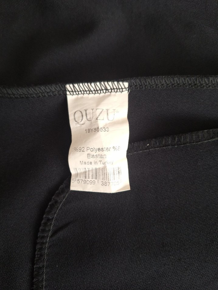 Quzu Siyah Şerit Detaylı Blazer Ceket 38 - Görsel 5