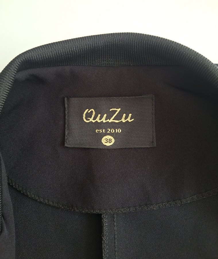 Quzu Siyah Şerit Detaylı Blazer Ceket 38 - Görsel 4