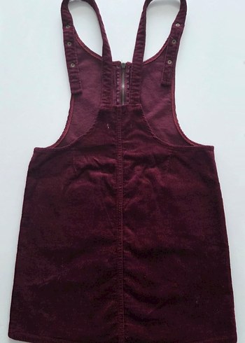 Koton Mürdüm Fitilli Kadife Jile Elbise - Görsel 2