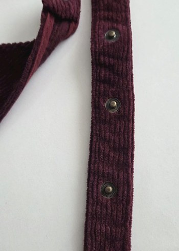 Koton Mürdüm Fitilli Kadife Jile Elbise - Görsel 3