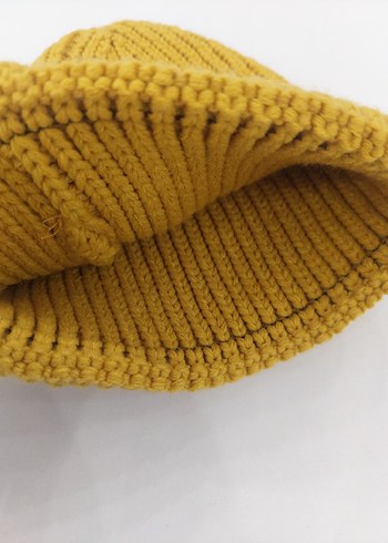 Hardal Sarısı Örgü Bere Standart - Görsel 3