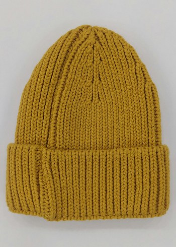 Hardal Sarısı Örgü Bere Standart - Görsel 2