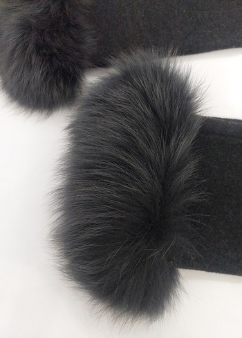 Siyah Detaylı Polar Atkı Standart - Görsel 2