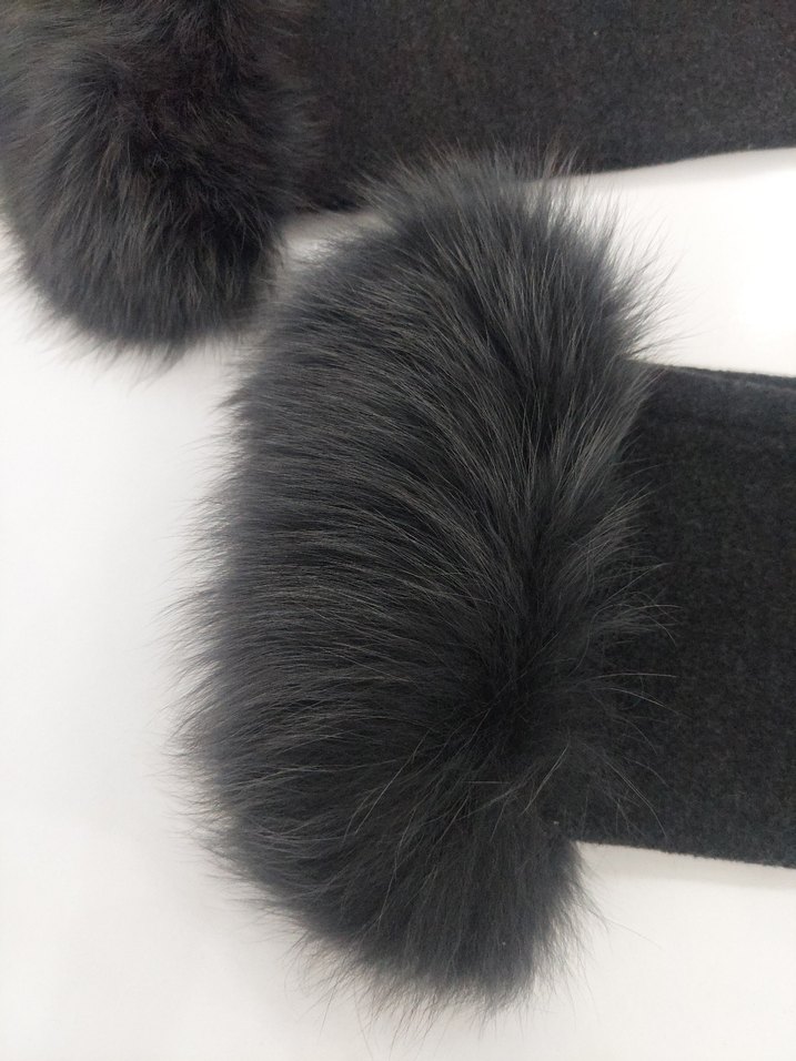 Siyah Detaylı Polar Atkı Standart - Görsel 2