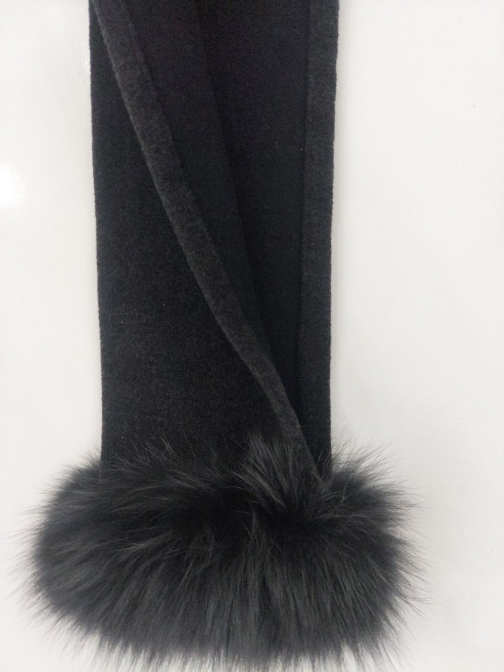 Siyah Detaylı Polar Atkı Standart - Görsel 4