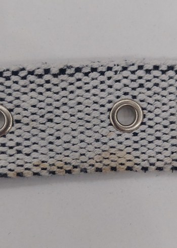 Beyaz Örme Kemer Gümüş Tokalı 70cm - Görsel 2