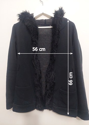 Siyah Detaylı Kapüşonlu Hırka L/XL - Görsel 5