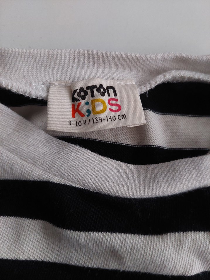 Koton Çizgili Uzun Kollu Tişört 9-10 Yaş - Görsel 3