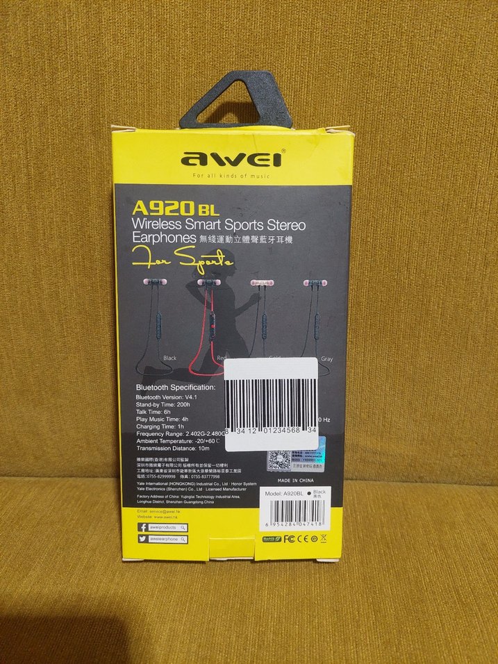 Awei Bluetooth kulaklık kutusunda - Görsel 2