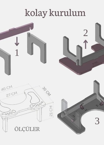klozet çömelme ayak taburesi - Görsel 3