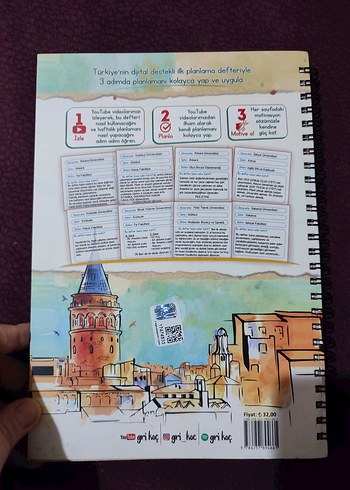 Planlama Defteri Spiral Ciltli- Gri Koç - Görsel 2