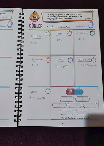 Planlama Defteri Spiral Ciltli- Gri Koç - Görsel 8