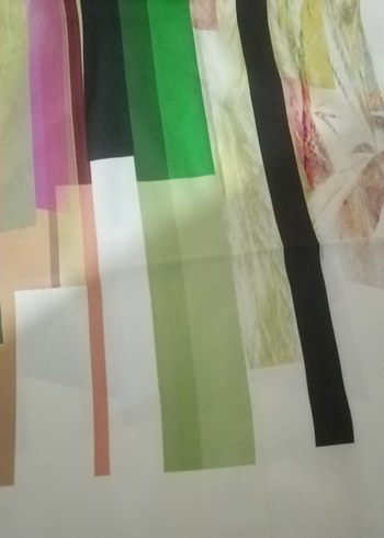 Parlak Çok Renkli Dökümlü Kadın Fular - Görsel 2