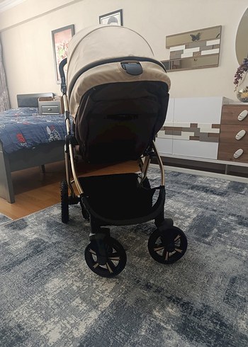 Premom Kahverengi ve Gri Bebek Arabası