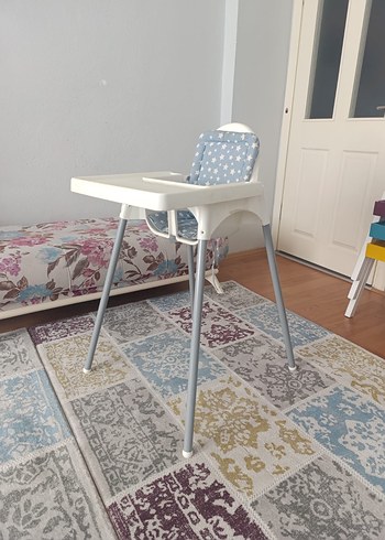 Ikea Pastel Mavi Bebek Mama Sandalyesi