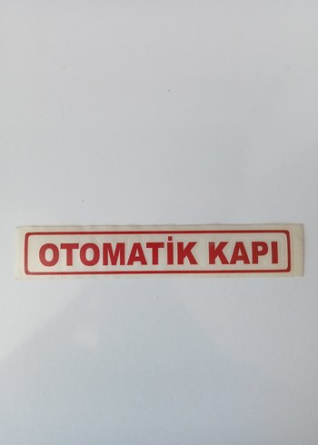 Otomatik Kapı Etiketi 3x15 cm