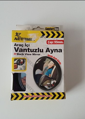 Araç İçi Vantuzlu Geniş Açılı Ayna 93mm