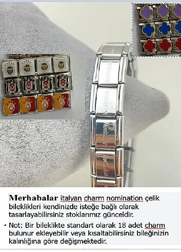 Diğer İTALYAN CHARM NOMİNATİON ÇELİK BİLEKLİK