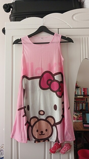 Hello Kitty Pembe Elbise