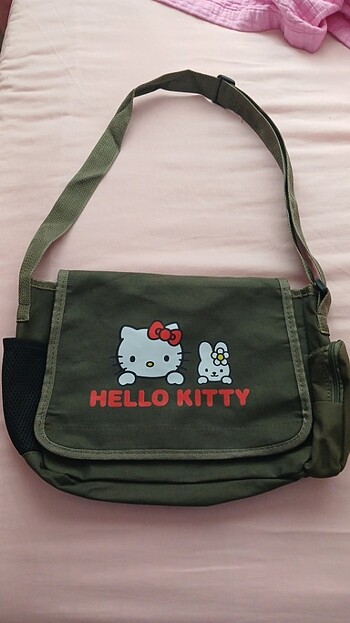 Hello Kitty Postacı Çantası Haki Renk