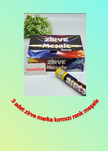 Zirve Marka Kırmızı Meşale 3 adet
