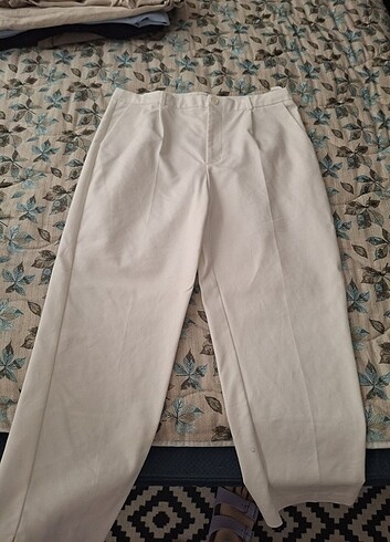 Stradivarius Stradivarious Beyaz Boru Paça Şık Pantolon