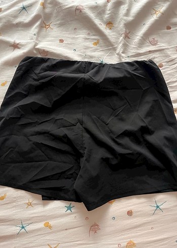 Kadın Siyah Mini şort etek polyester - Görsel 3