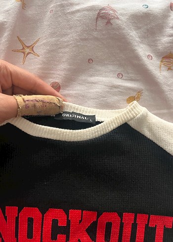 Rock Punk Siyah Baskılı Kısa Kollu crop - Görsel 2