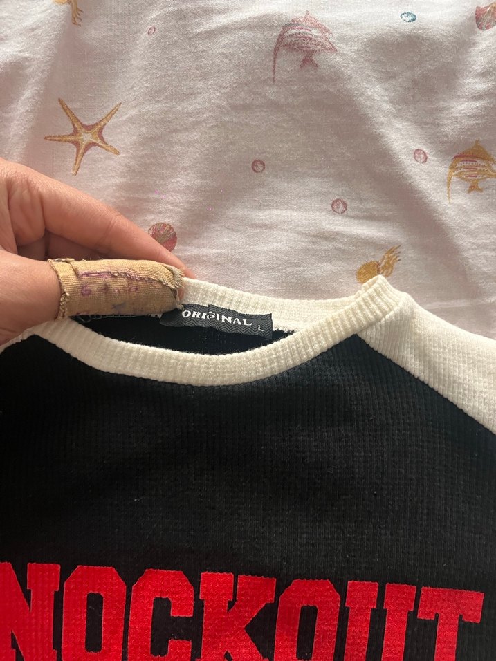 Rock Punk Siyah Baskılı Kısa Kollu crop - Görsel 2