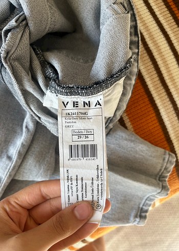 Gri Kadın Denim Salaş Midi Jean - Görsel 5