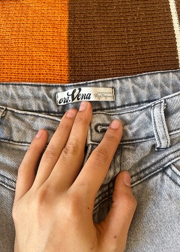 Gri Kadın Denim Salaş Midi Jean - Görsel 2