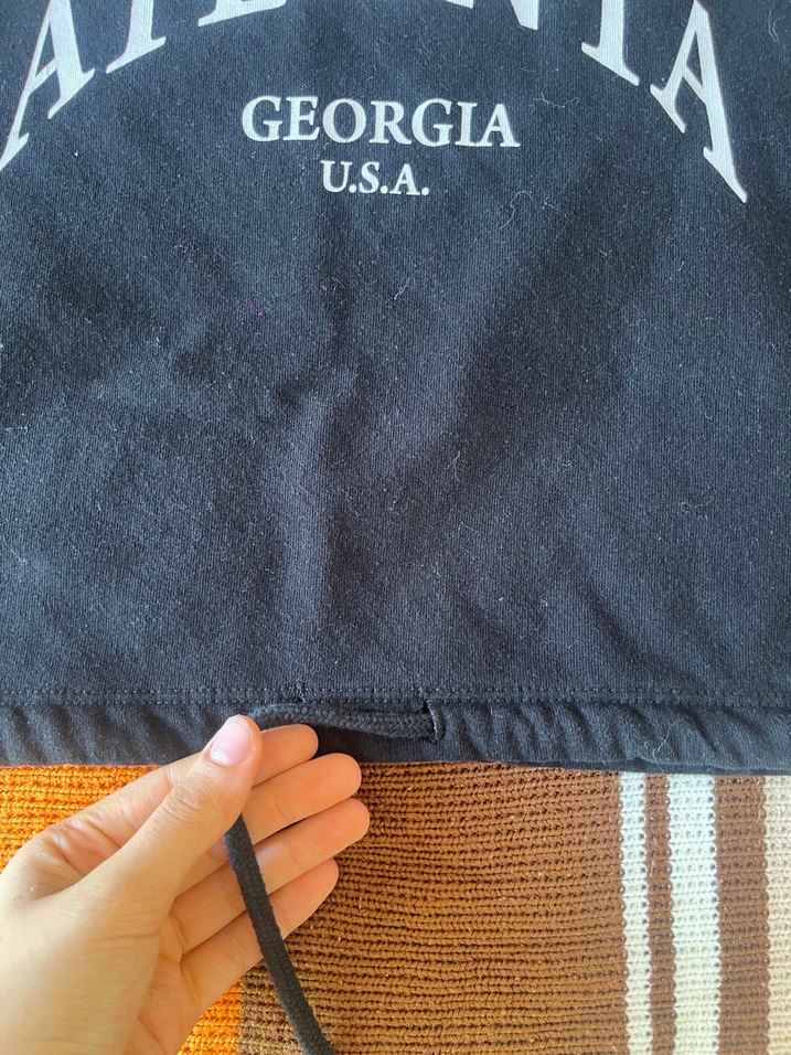 Kadın Siyah Fermuarlı Kapüşonlu Sweatshirt - Görsel 2