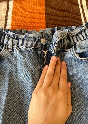 Gri Mavi Rahat Kesim Midi Kadın Kot Pantolon - Görsel 2