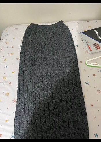 Gri Örgü Uzun Kadın Elbise Takımı - Görsel 3