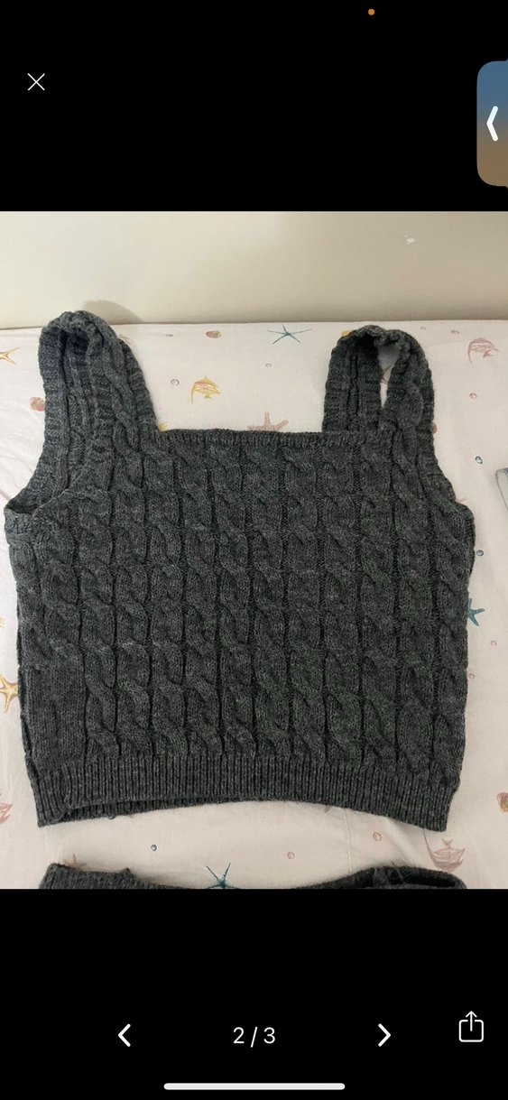 Gri Örgü Uzun Kadın Elbise Takımı - Görsel 2