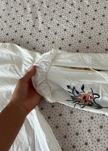 Nakışlı Beyaz Elbise - Görsel 8