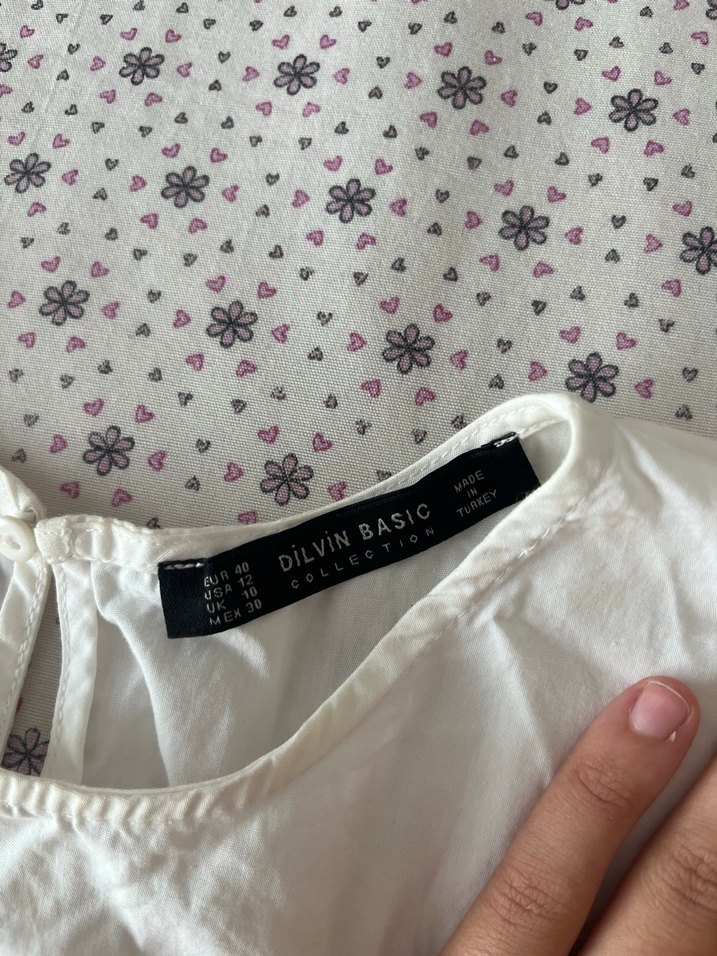 Nakışlı Beyaz Elbise - Görsel 3