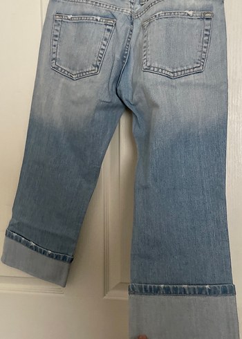 Bol Kesim düşük bel denim kapri - Görsel 6