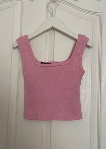 Pembe Kolsuz Mini Crop Top