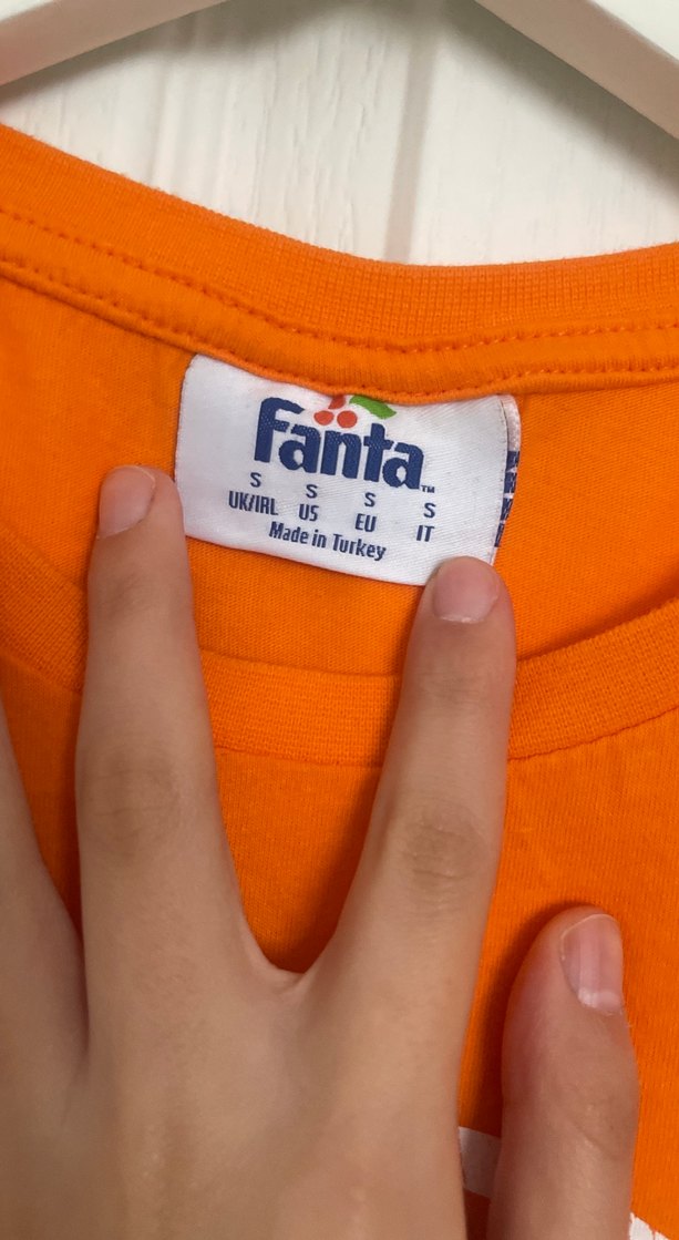 fanta baskılı bisiklet yaka kısa tişört - Görsel 2