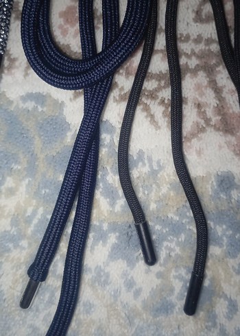 Erkek Koyu Gri Goth hırka bağcıkları - Görsel 3