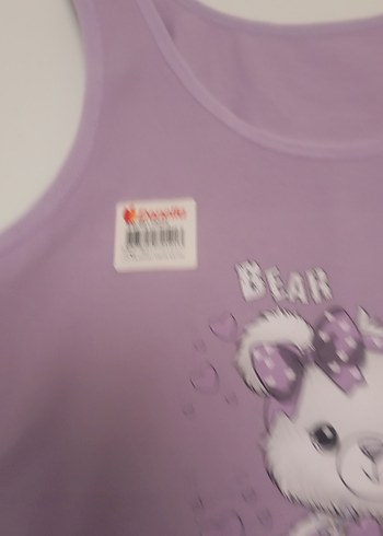 Baskılı Mor Kız Çocuk Atlet - Görsel 3