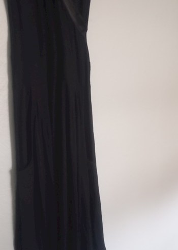 Siyah Uzun V Yaka Gotik Elbise - Görsel 3