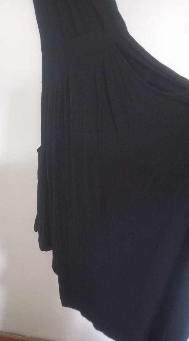 Siyah Uzun V Yaka Gotik Elbise - Görsel 2