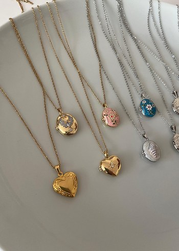 swarovski kapaklı kolye