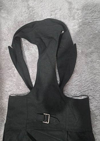 Gri Midi  Kemerli, Dar Kesim elbise - Görsel 6