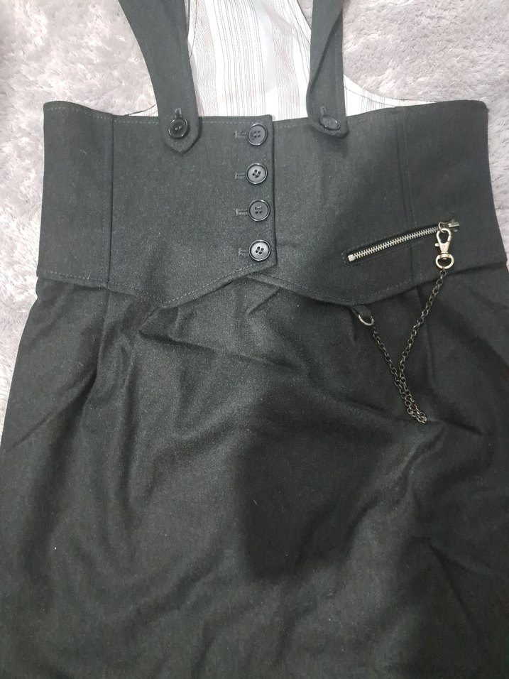 Gri Midi  Kemerli, Dar Kesim elbise - Görsel 3