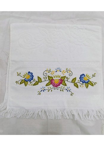 Nakışlı Beyaz Havlular Seti - Görsel 5